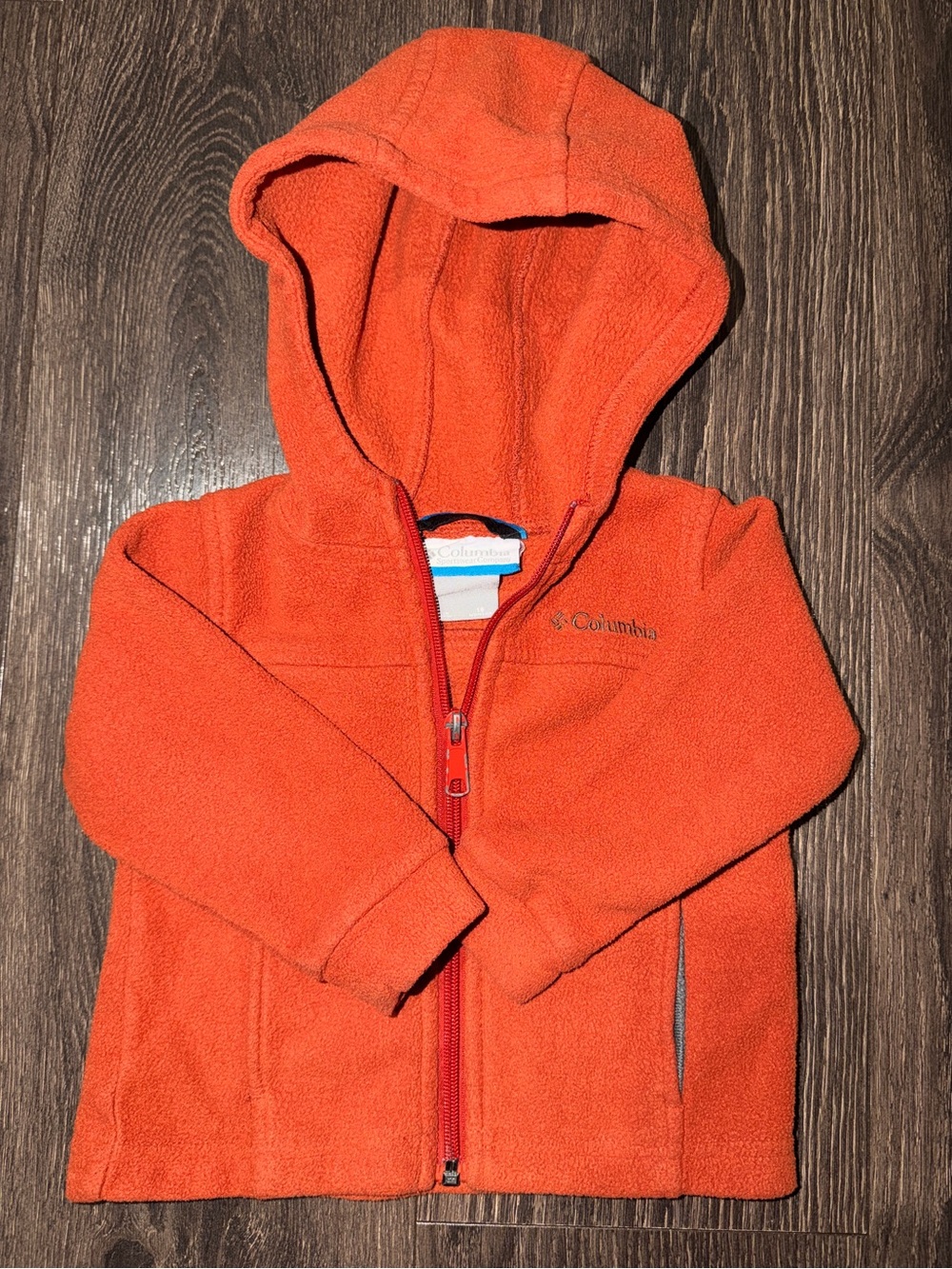 Columbia Toddler Full Zip Fleece Hoodie | Size 18 Months | Orange